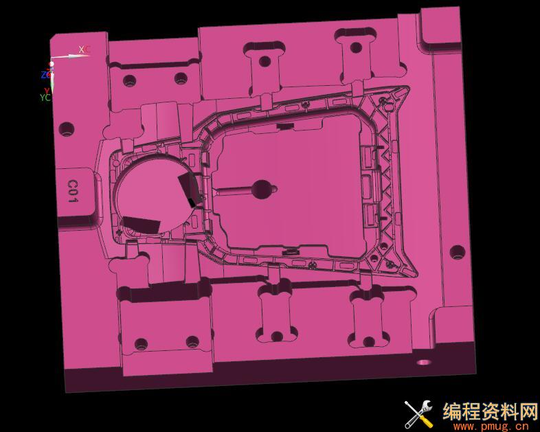 塑胶模具公模刀路图档